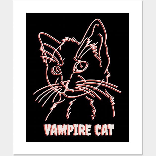 Vampire Cat Wall Art by Jackzon